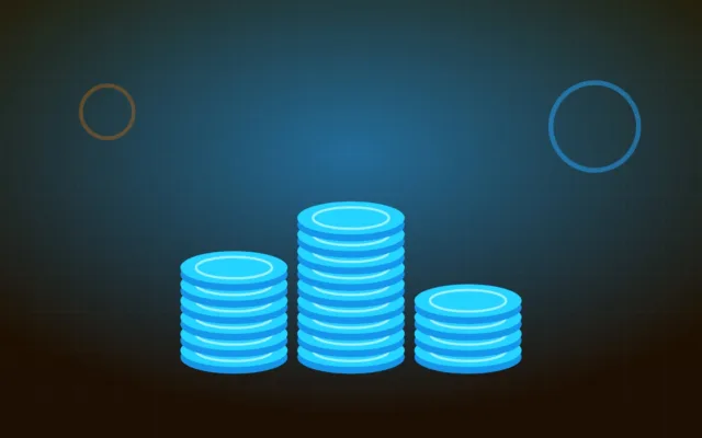 Piles de pièces dorées illustrant les actifs numériques et l’épargne