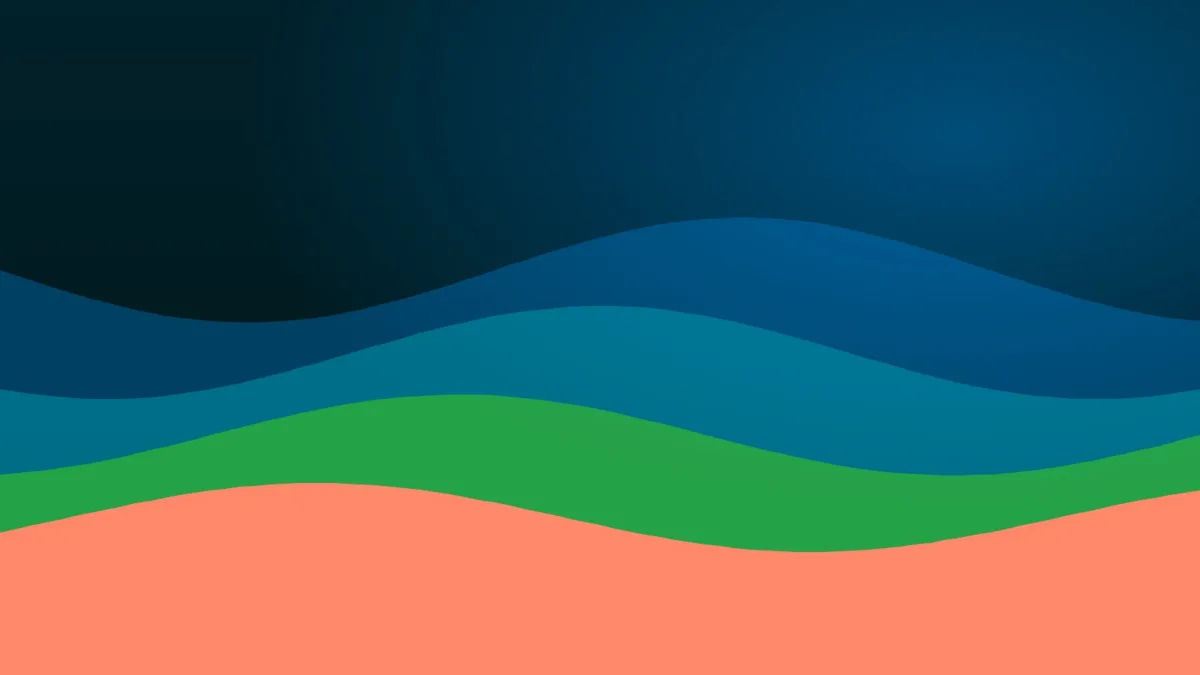 Layered colour waves illustrating liquidity in decentralized finance