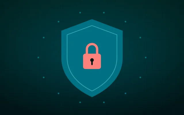 Shield with a padlock illustrating crypto security and custody